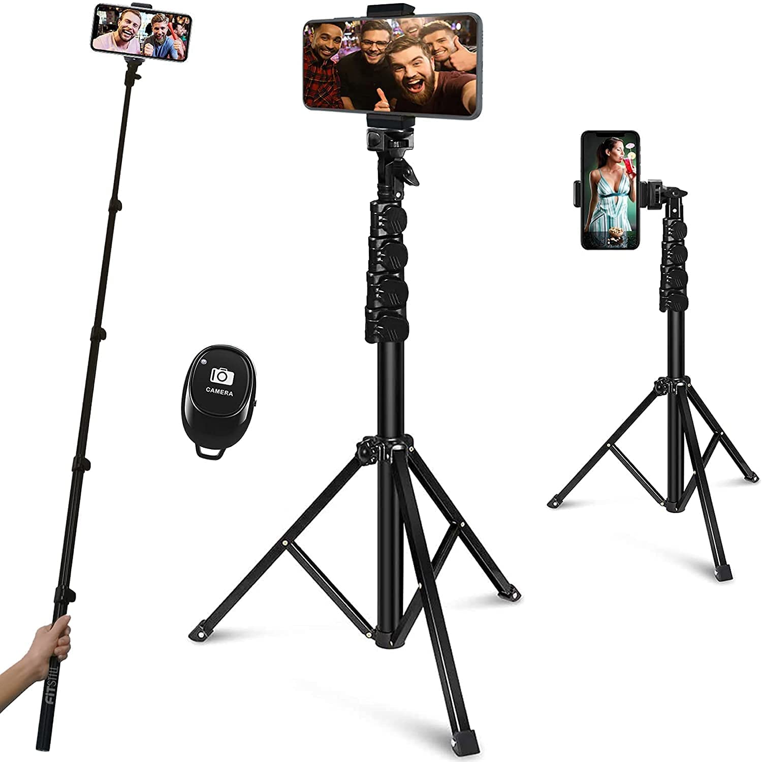 FitStill 61-inch Selfie Stick Tripod, Detachable and Extendable